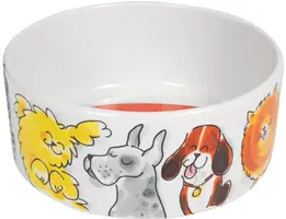 Blond Amsterdam voerbak aardewerk dog 15,5x6,5cm multi - afbeelding 2