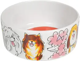 Blond Amsterdam voerbak aardewerk dog 15,5x6,5cm multi - afbeelding 4