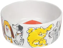 Blond Amsterdam voerbak aardewerk dog 15,5x6,5cm multi - afbeelding 3