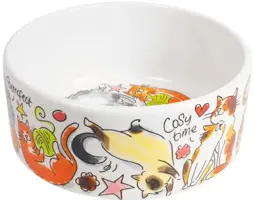 Blond Amsterdam voerbak aardewerk kat 15,5x7,5cm multi - afbeelding 3