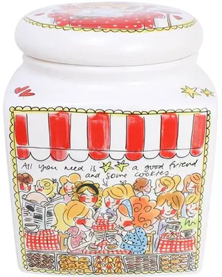 Blond Amsterdam voorraadpot aardewerk  20.5x20.5x26cm multi  - afbeelding 1