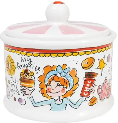 Blond Amsterdam voorraadpot aardewerk bon bon sweet 12.5x12cm multi  - afbeelding 3