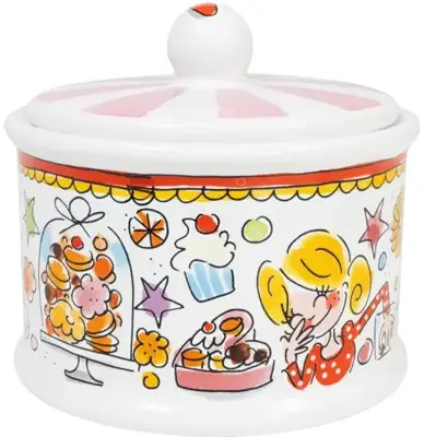 Blond Amsterdam voorraadpot aardewerk bon bon sweet 12.5x12cm multi  - afbeelding 2
