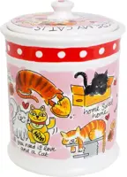 Blond Amsterdam voorraadpot aardewerk cat 12x17cm multi 