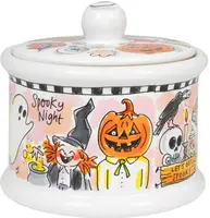 Blond Amsterdam voorraadpot aardewerk halloween 14x13cm multi  - afbeelding 3