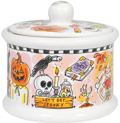 Blond Amsterdam voorraadpot aardewerk halloween 14x13cm multi  - afbeelding 4