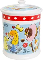 Blond Amsterdam voorraadpot aardewerk hond 12x17cm multi  - afbeelding 1