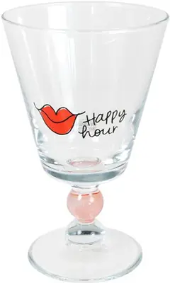 Blond Amsterdam wijnglas glas happy hour 9x14.5cm transparant  - afbeelding 1