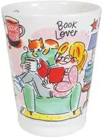 Blond Amsterdam xl beker aardewerk book lover 10x14cm multi  - afbeelding 2