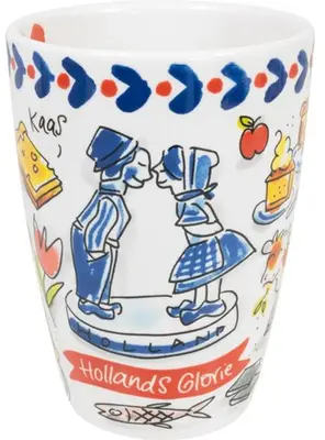 Blond Amsterdam xl beker aardewerk holland 10x14cm multi  - afbeelding 2