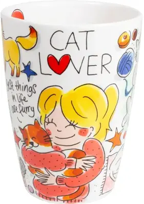 Blond Amsterdam xl mok aardewerk cat lover 10x12.5cm multi  - afbeelding 2