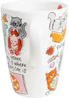 Blond Amsterdam xl mok aardewerk cat lover 10x12.5cm multi  - afbeelding 4