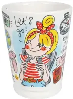 Blond Amsterdam xl mok aardewerk love to travel 10x12.5cm multi  - afbeelding 3