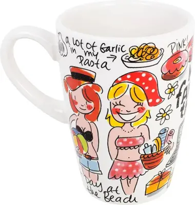 Blond Amsterdam xl mok aardewerk my favorite things 10x12.5cm multi  - afbeelding 1