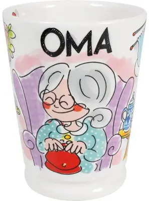 Blond Amsterdam xl mok aardewerk oma 10x12.5cm multi  - afbeelding 2