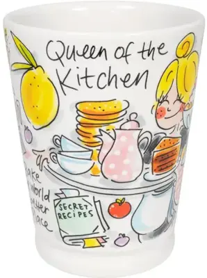 Blond Amsterdam xl mok aardewerk queen of the kitchen 10x12.5cm multi  - afbeelding 3