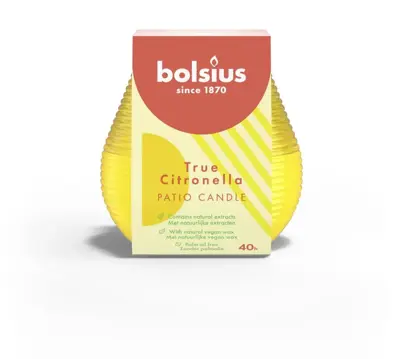 Bolsius buitenkaars true citronella geel