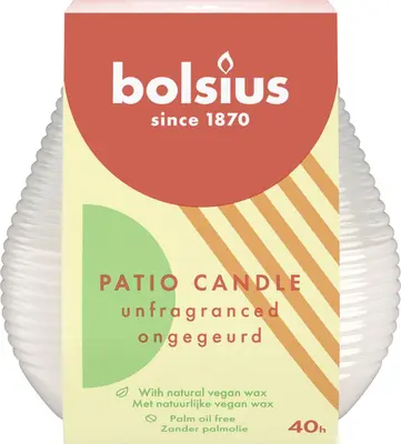 Bolsius buitenkaars  wit