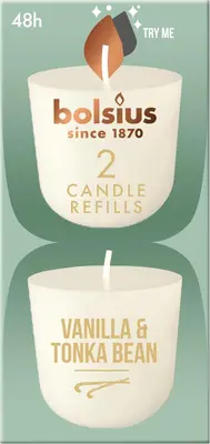 Bolsius cleanlight navulling vanilla & tonka bean  - afbeelding 1