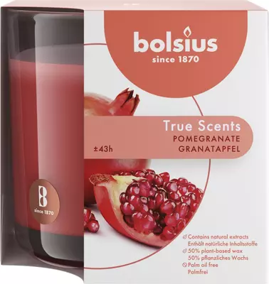 Bolsius geurglas groot true scents pomegranate