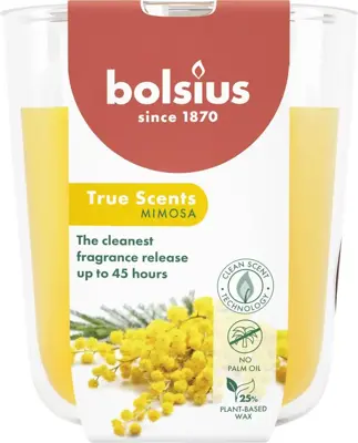 Bolsius geurglas large true scents mimosa
