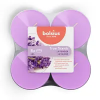 Bolsius geurtheelicht maxi true scents lavender 8 stuks