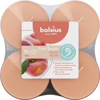 Bolsius geurtheelicht maxi true scents peach 8 stuks - afbeelding 1