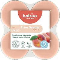 Bolsius geurtheelicht maxi true scents peach 8 stuks - afbeelding 1