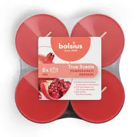 Bolsius geurtheelicht maxi true scents pomegranate 8 stuks