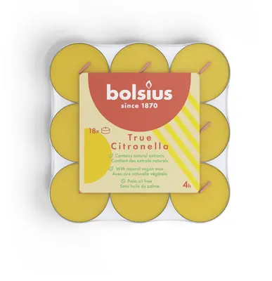 Bolsius geurtheelicht true citronella 18 stuks