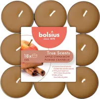 Bolsius geurtheelicht true scents apple cinnamon 18 stuks