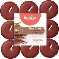 Bolsius geurtheelicht true scents oud wood 18 stuks