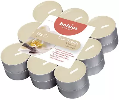 Bolsius geurtheelicht true scents vanilla 18 stuks - afbeelding 2