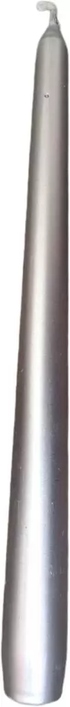 Bolsius gotische kaars 24.5cm zilver