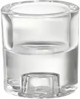Bolsius kandelaar 2 in 1 rond glas 6x6.5cm transparant