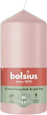 Bolsius stompkaars essentials 5.8x12cm misty pink