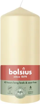 Bolsius stompkaars essentials 6.8x13cm oat beige