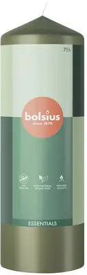 Bolsius stompkaars essentials 6.8x20cm fresh olive