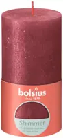 Bolsius stompkaars rustiek shimmer 6.8x13cm red kopen?