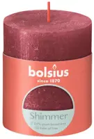 Bolsius stompkaars rustiek shimmer 6.8x8cm red kopen?