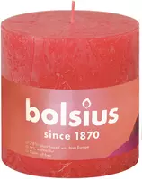 Bolsius stompkaars rustiek shine 10x10cm blossom pink