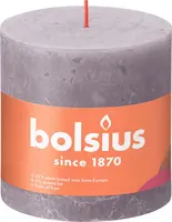 Bolsius stompkaars rustiek shine 10x10cm frosted lavender kopen?