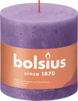 Bolsius stompkaars rustiek shine 10x10cm vibrant violet kopen?