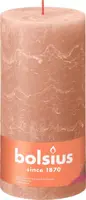 Bolsius stompkaars rustiek shine 10x20cm creamy caramel
