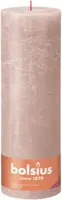 Bolsius stompkaars rustiek shine 10x30cm misty pink