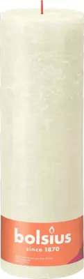 Bolsius stompkaars rustiek shine 10x30cm soft pearl