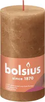 Bolsius stompkaars rustiek shine 6.8x13cm spice brown