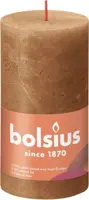 Bolsius stompkaars rustiek shine 6.8x13cm spice brown kopen?