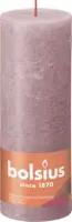 Bolsius stompkaars rustiek shine 6.8x19cm ash rose
