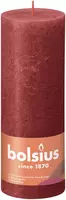 Bolsius stompkaars rustiek shine 6.8x19cm delicate red
